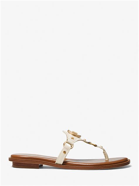 michael kors conway sandals|Conway Logo Charm Leather Sandal .